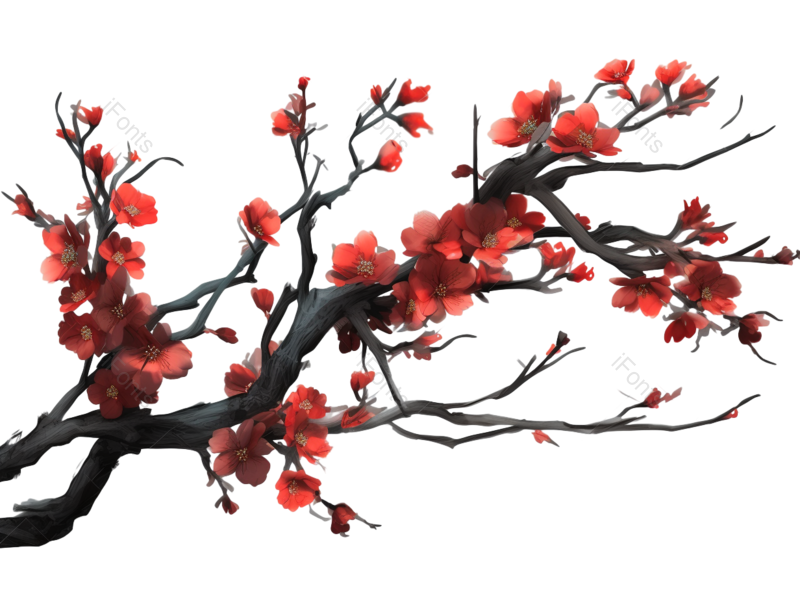 清新图片,文艺元素,浪漫PNG,梅花免抠素材